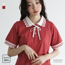 カットソー ポロシャツ レディース トップス 半袖 Tシャツ 襟付き ...(4)