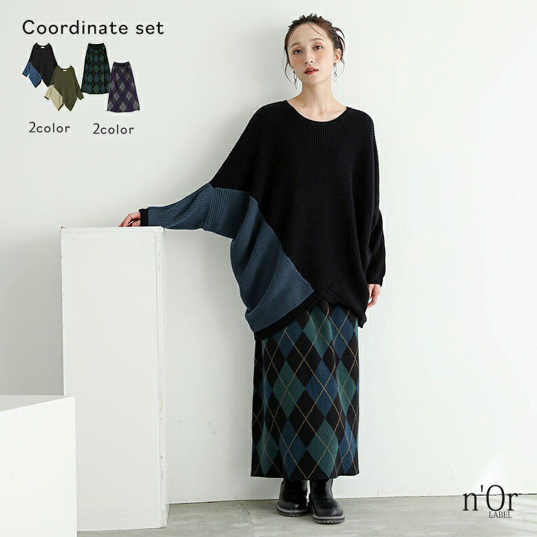 【送料無料】2点コーデセット 2025 レディース ニット 長袖 トッ...(4)