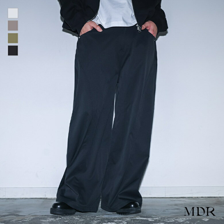 パンツ ロング丈 メンズ ボトムス カーブパンツ ワイドパンツ ストレッチ ストレスフリー ポケット ロングパンツ サイド切り替え ゆったり 楽ちん 春 夏 秋 冬 オシャレウォーカー【メール便不可】【20】