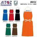 AITOZ 胸当てエプロン コードレーン配色 腰ポケット付き 制電 JIS適合 カフェ 飲食店 レストラン ベーカリー 生花店 ガーデニング フリーサイズ 胸当て 制服 ユニフォーム アイトス