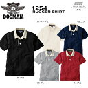 DOGMAN 半袖 ラガーシャツ S〜4L ラガー Tシャツ ポロシャツ 綿 厚手 作業 ワーク 現場 ユニフォーム