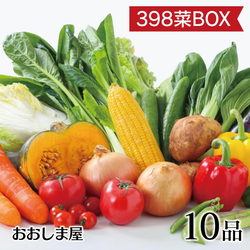 野菜 10品 詰め合わせ 送料無料 398菜BOX 野菜セット 夏野菜 冬野菜 冷蔵便 おおしま屋出荷 福袋大嶌屋（おおしまや） 1