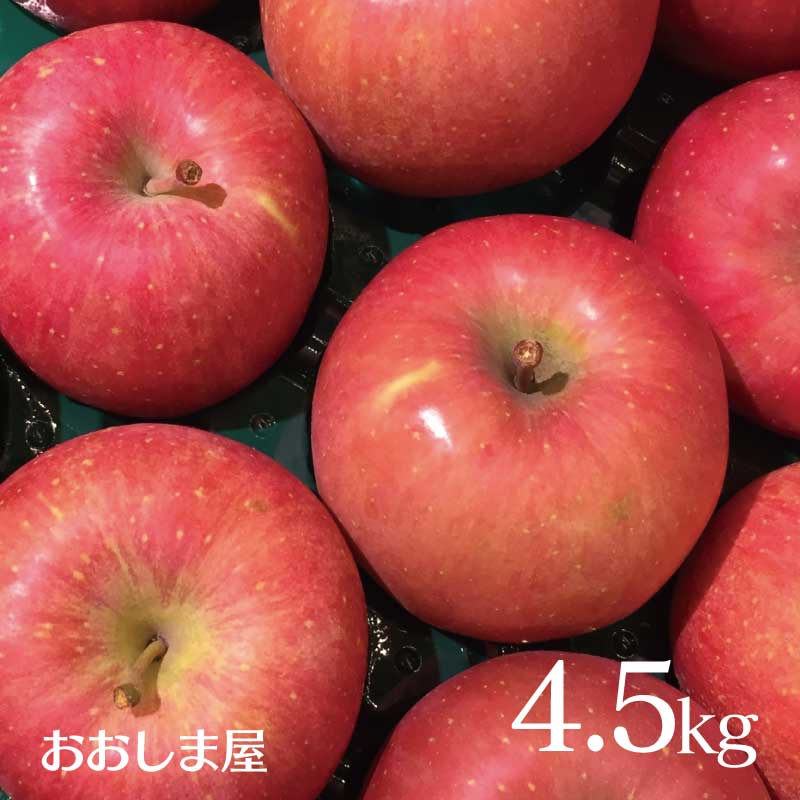 秋田 りんご つがる 送料無料 4.5kg <9月上旬から順次出荷>(14~20玉入り)フルーツ 果物 農家直送 大嶌屋(おおしまや)