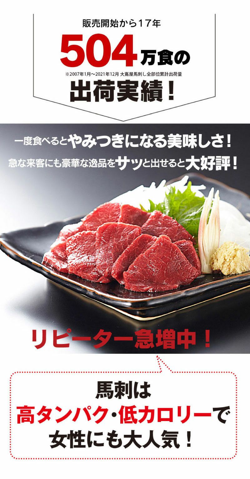 父の日 馬刺し セット 送料無料【赤身上馬刺し 4人前 合計200g】＜生食用＞ ギフト 2024 熊本名物 馬刺 刺身 馬肉 ヘルシー 赤身肉 真空 食べ切りパック ブロック馬刺し 冷凍 食品 グルメ お礼 お祝い プレゼント【gift】 3