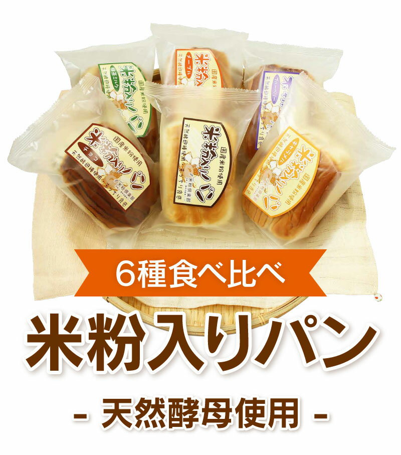 米粉パン 6種食べ比べセット 送料無料 天然酵母パン 国産米粉 パン 長期保存 ロングライフ ブレッド ※グルテンフリーではありません 大嶌屋（おおしまや） 2