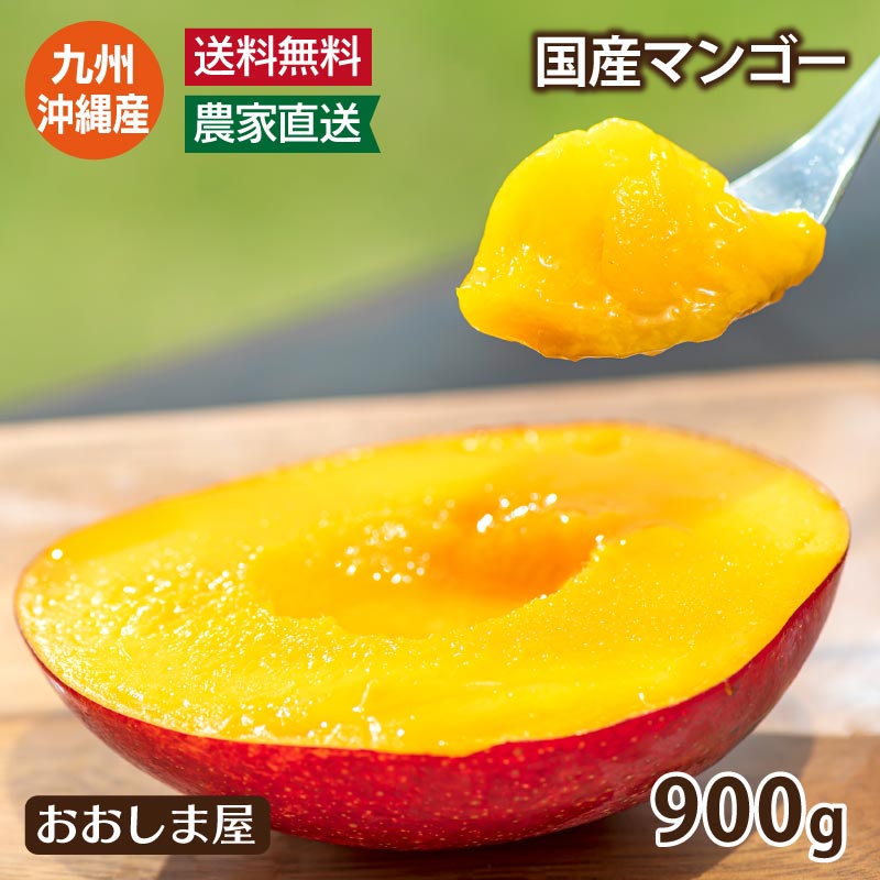 マンゴー マンゴー 900g 送料無料（大小混合 約2～4玉）＜6月下旬より順次出荷＞ アップルマンゴー 九州・沖縄産 果物 フルーツ おおしまや