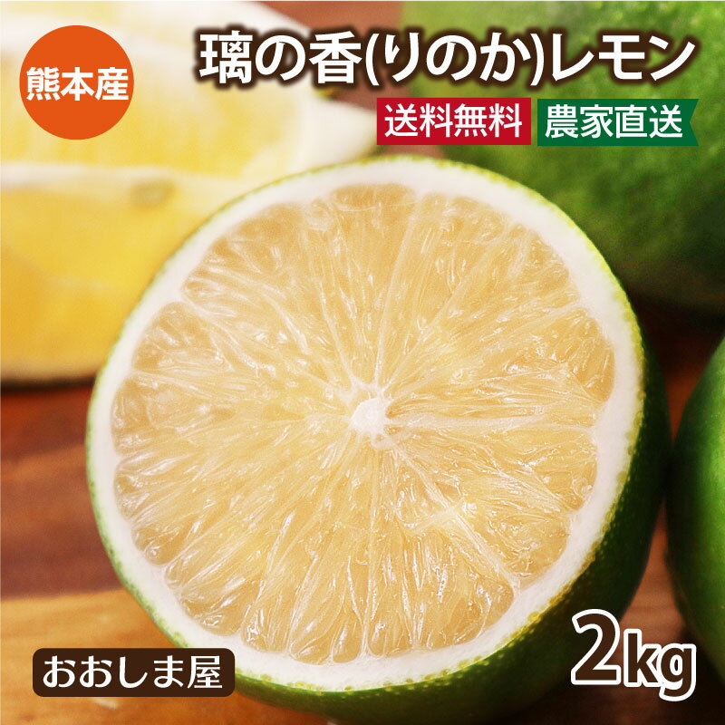 国産 レモン 熊本産 2kg ＜10月上旬より順次出荷＞ 璃の香 りのか リノカ れもん ノーワックス 防カビ剤不使用 産地直送 大嶌屋（おおしまや）のサムネイル