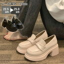 【楽天スーパーSALE限定半額】ローファー レディース 靴 痛くない ラウンドトゥ パンプス レザー調 ローファーシューズ 太ヒール カジュアルシューズ 学生 高校生 歩きやすい 通勤 通学 オフィス(4)