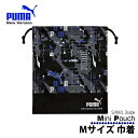 PUMA 巾着 キンチャク M サイズ ネイビー 紺 収納 お祝い 体操服入れ ご祝儀 インテリア 子育て トラベルポーチ 孫 化粧ポーチ 小物入れ ケース 携...