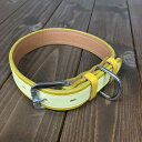 犬用 首輪 革製 サイズ30 イエロー AKU-011 《訳あり アウトレット》 配送区分60Y