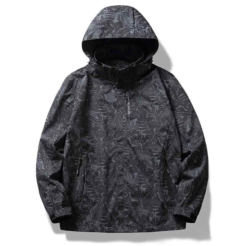 フリース ジャケット レディース メンズ 連帽 着脱可能 迷彩柄 防水 防風 透湿 薄...
