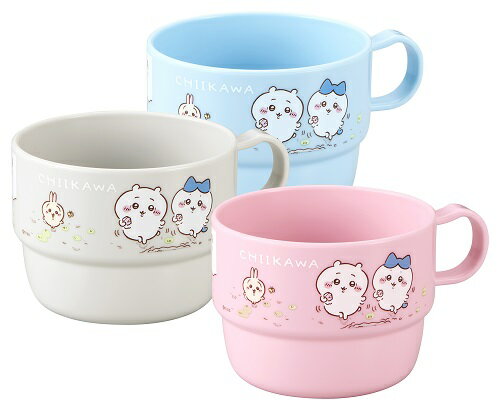 ちいかわコップ3個セット・PT-6抗菌！おやつ・パーティにも便利な食器電子レンジ　食器洗浄機対応のサムネイル