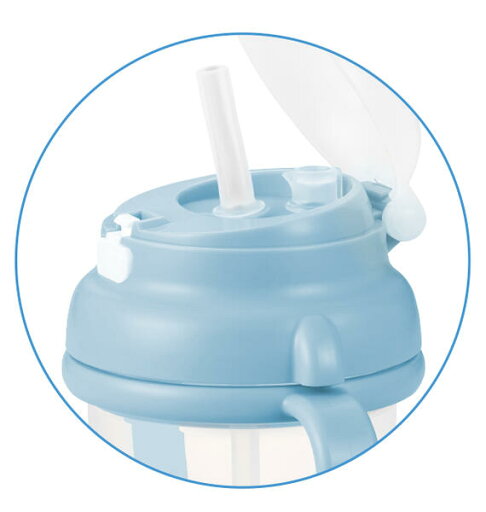 日本製 ストローマグ 270mL (目盛200mL) 煮沸消毒 漏れにくい ハンドル 蓋つき ワンタッチ ストロー ストローボトル ベビー食器 トレーニングマグ ベビーカップ 赤ちゃん用 8か月 ベビー レンジOK お出かけ BPAフリー かわいい ドラえもん | OSK DORA MB-13