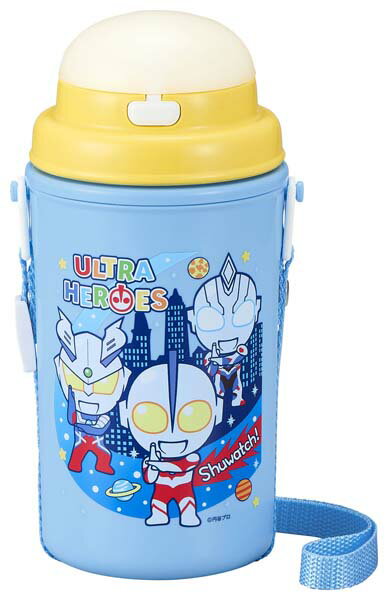 ULTRAHEROES(ウルトラヒーローズ ウルトラマン) ストロー付水筒(保冷タイプ）450ml 抗菌！ SC-450S（子供 ランチ用品）