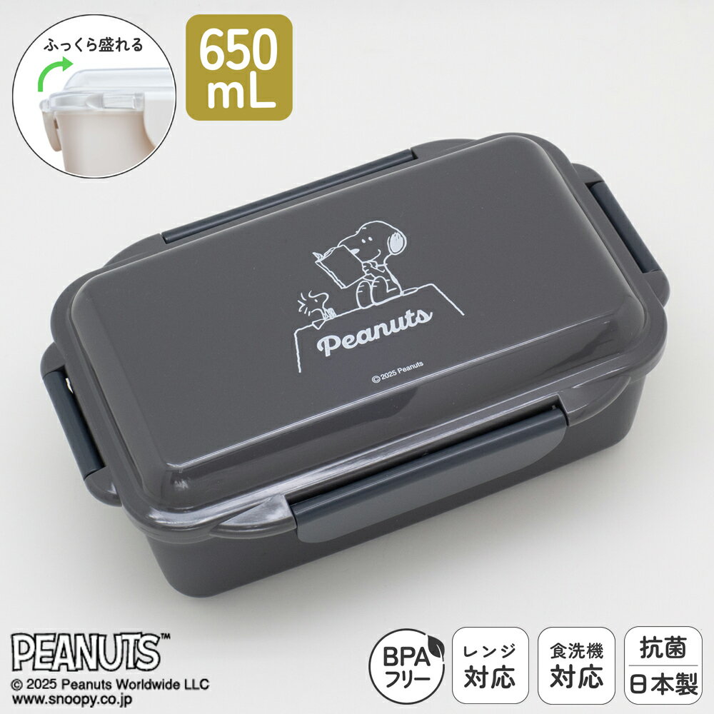 日本製 弁当箱 650mL 食洗機対応 抗菌 1段 お弁当箱 ドーム型 盛れる プラスチック 乾燥機対応 電子レ..