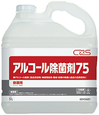 シーバイエス　アルコール除菌剤75（5Lx2）《送料無料、但し北海道・沖縄・離島を除く》