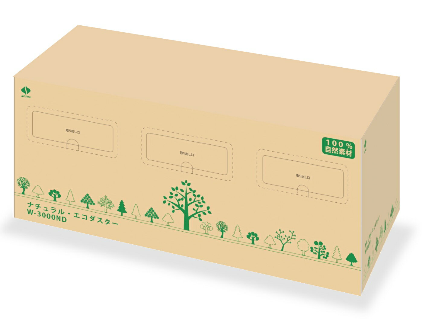 セイワ ナチュラル・ダスター W-3000ND［店舗 オフィス 商業施設 ホテル 病院 植物由来 ダスター チリ ホコリ 吸着 経済的］