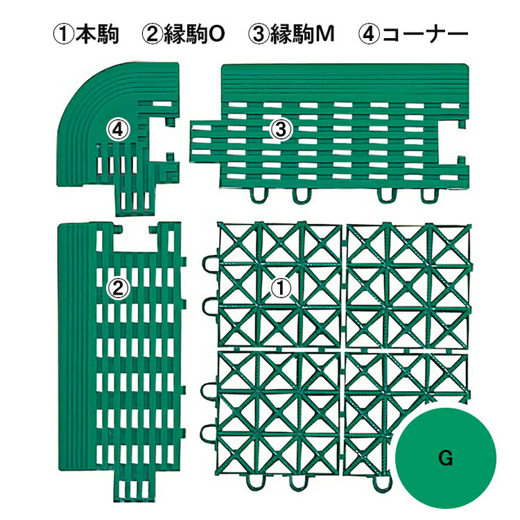 山崎産業 ハイテックマットDX コーナー 75×75 [屋内 水切り ソフト 水回り洗面台 コーナー スノコ 出入口 施設 プール 学校 作業現場 工場]