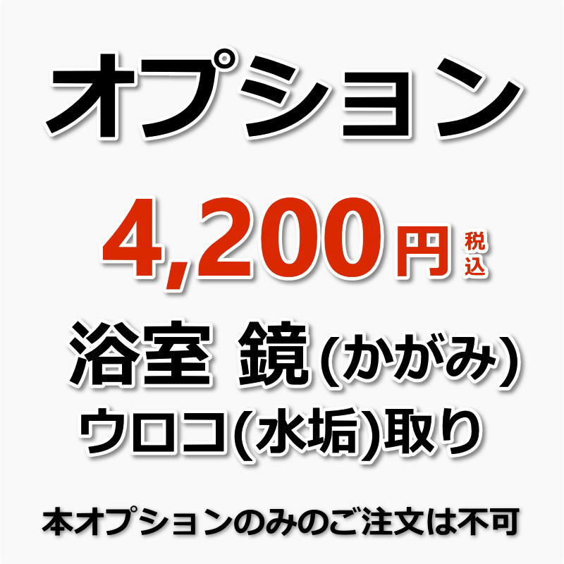 【オプション】浴室かがみのウロコ取り（出張施工）