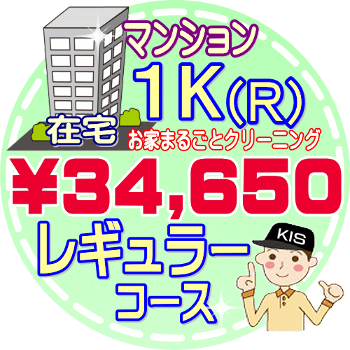 お掃除専門店KIS 楽天市場支店の【お掃除Kis】【大阪・兵庫・京都にお住まいの方必見!】1K(1R)の「在宅」♪マンション/レギュラーコース(出張施工)【延べ床面積:〜30平米】|詳細画像