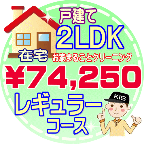 【お掃除Kis】【大阪・兵庫・京都にお住まいの方必見！】2LDK〜3DKの「在宅」♪戸建て／レギュラーコース（出張施工）【延べ床面積：約7..