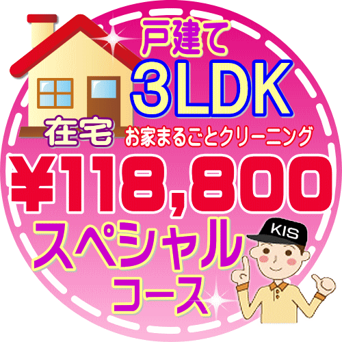 【お掃除Kis】【大阪・兵庫・京都にお住まいの方必見！】3LDK〜4DKの「在宅」♪戸建て／スペシャルコース（出張施工）…