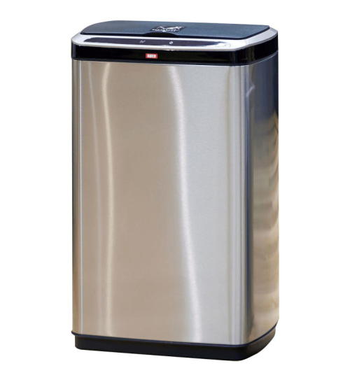 センサー、振動感知式で自動開閉、ゴミ捨てが清潔 & ラクラク！ 非接触 (センサー式自動開閉／振動感知式自動開閉) ステンレス製 ■製品仕様 外形寸法　 ［W］380 ×［D］260 ×［H］630mm 容量　　50L 本体材質　　ステンレ...