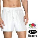 【US企画】 FRUIT OF THE LOOM (フルーツオブザルーム) Men's Relaxed Fit White Boxers フルーツオブザルーム ...