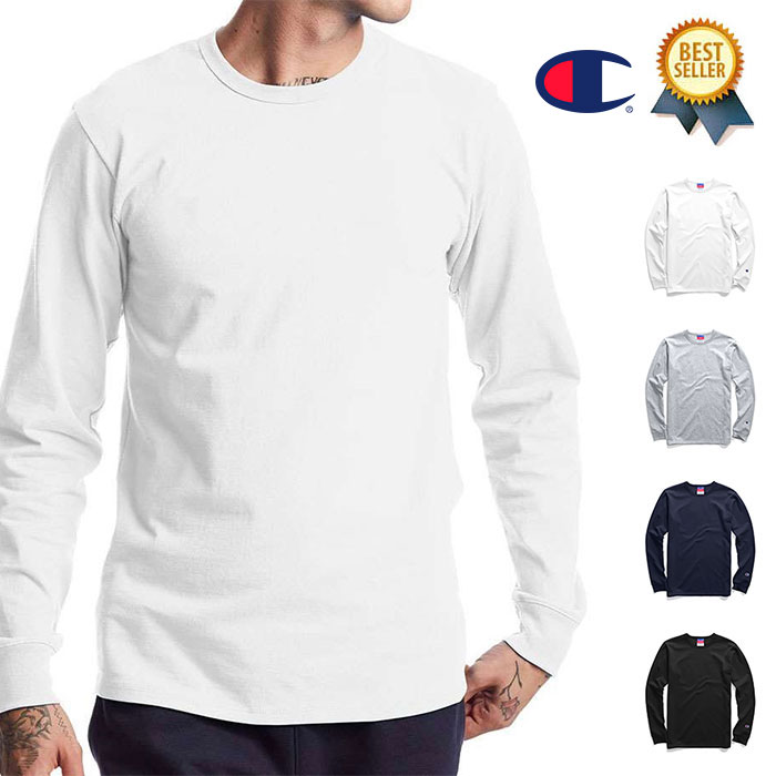 4/17(水) 在庫補充 / Champion (チャンピオン) Heritage L/S Tee アメリカ企画 USA チャンピオン 厚手 ロンT メンズ ブランド Tシャツ 長袖 無地 長袖tシャツ ロングスリーブTシャツ 7オンス ロンティー ヘビーウェイト 綿100 S M L XL XXL 【メール便 / 送料無料】