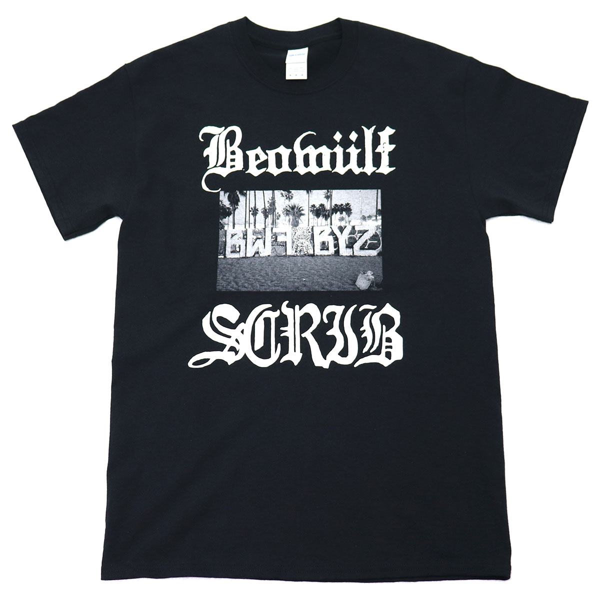 ＼セール／ Beowulf x Joe Scribble T-Shirt ベオウルフ オフィシャル マーチャンダイズ 正規品 バンド Tシャツ 綿100% 半袖 黒 S-XL 