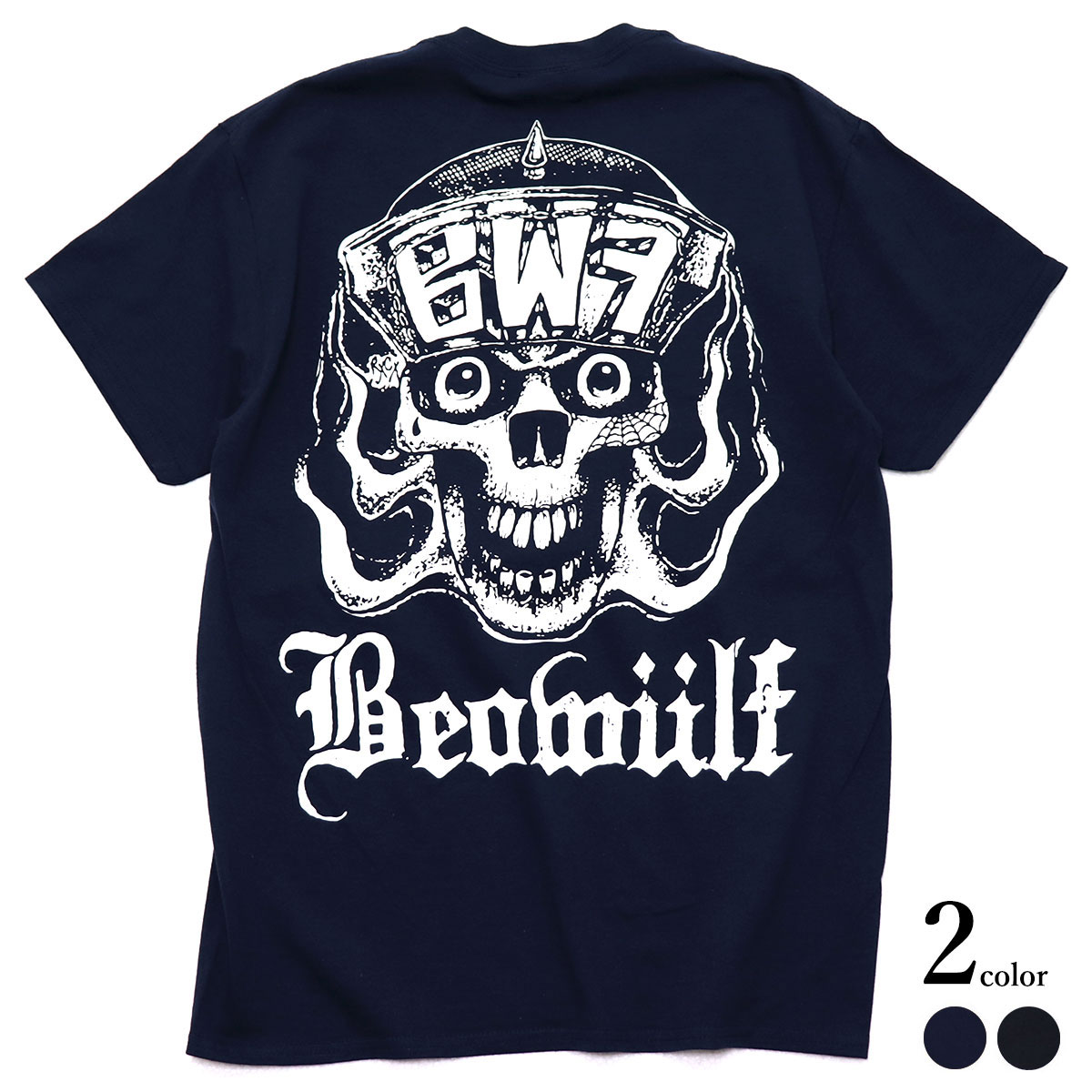 BEOWULF (ベオウルフ) RxCx T-SHIRT オフィシャル マーチャンダイズ 正規品 バンド Tシャツ メンズ 男性 綿 厚手 半袖 プリント ネイビー 黒 M L XL XXL 大きいサイズ 