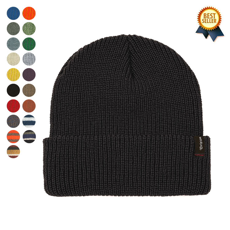 ブリクストン ニット帽 メンズ 【正規輸入品】 BRIXTON (ブリクストン) HEIST BEANIE ブリクストン ニット キャップ ニットキャップ ニット帽 メンズ ブランド レディース ビーニー ニット帽子 おしゃれ 冬 防寒 黒 マスタード ベージュ 【メール便 / 送料無料】