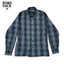 HARD LUCK (ハードラック) ALVARADO BLACK FLANNEL ネルシャツ メンズ ブランド フランネル チェック柄 シャツ ストリート スケボー 