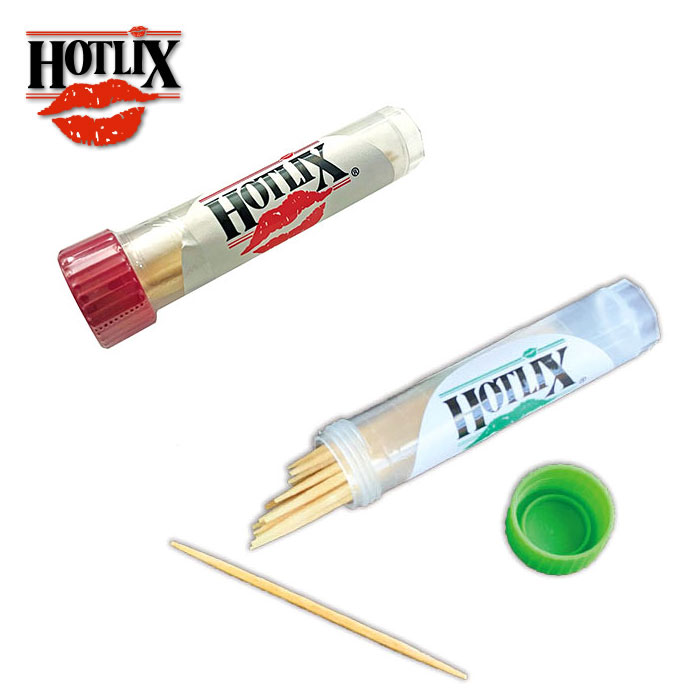 4/19(金) 再入荷 / HOTLIX (ホットリックス) Toothpix 爪楊枝 ミント 味付き つまようじ 携帯 ケース付き シナモン フレーバー トゥースピック 【メール便 / 送料220円】