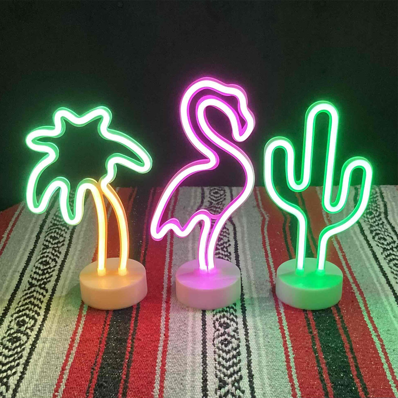 NEON LOOK LED サイン ライト ネオンライト ネオンサイン インテリア オブジェ 卓上ライト おしゃれ コードレス テーブルランプ usb 間接照明 オシャレ 電池式 デスクライト フラミンゴ 雑貨