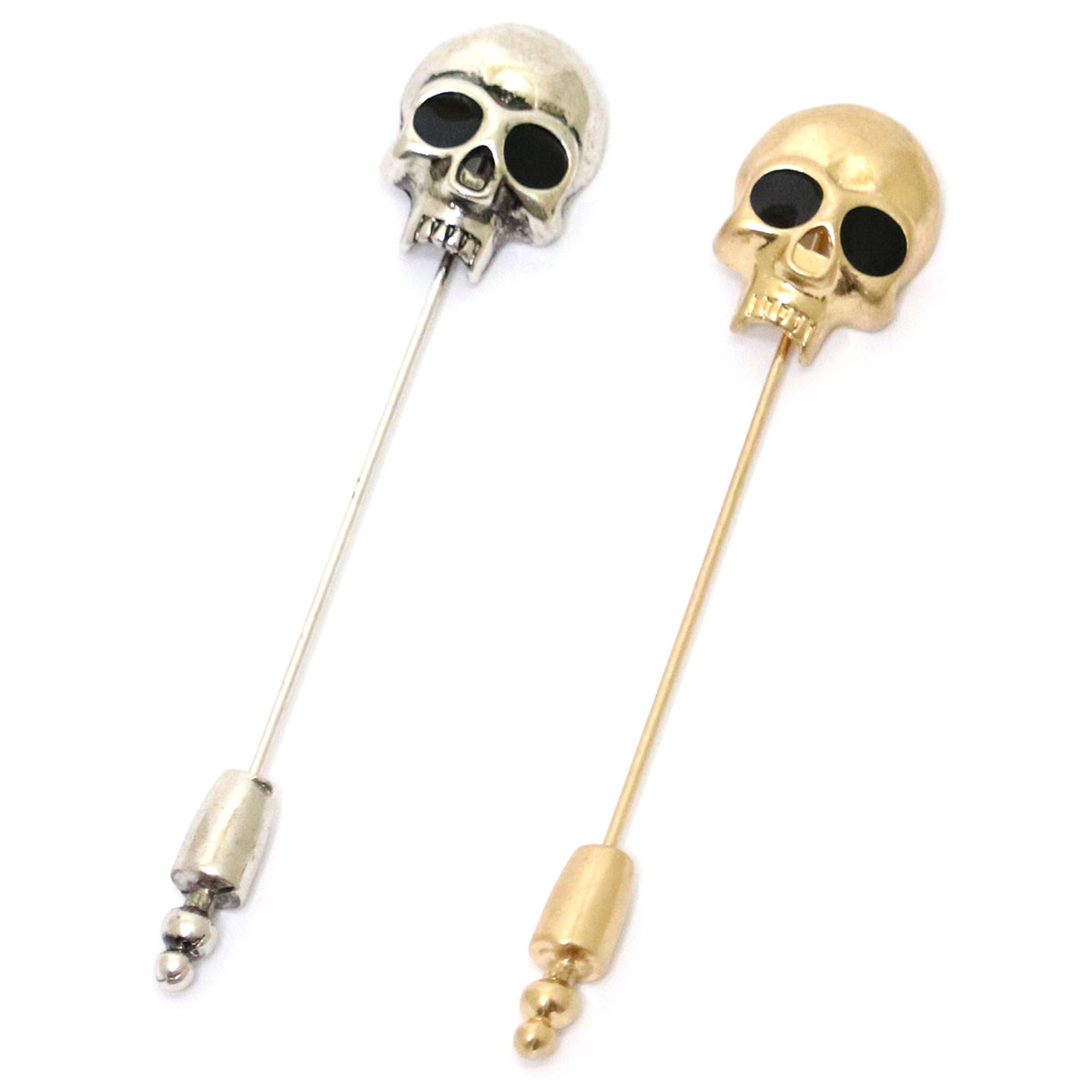 INTERFACE (インターフェイス) SKULL HAT PIN ハットピン ラペルピン ネクタイピン タイピン メンズ ブランド おしゃれ 結婚式 プレゼント ギフト 真鍮 シルバー ゴールド 【メール便 / 送料無料】 【あす楽対応】