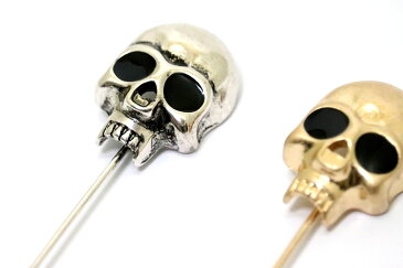 INTERFACE (インターフェイス) SKULL HAT PIN ハットピン ラペルピン ネクタイピン タイピン メンズ ブランド おしゃれ 結婚式 プレゼント ギフト 真鍮 シルバー ゴールド 【メール便 / 送料無料】 【あす楽対応】