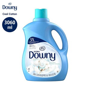 12/9(土) 再入荷 / Downy (ダウニー) Downy Ultra Cool Cotton Scented Liquid Fabric Conditioner 103oz/3060ml ダウニー 柔軟剤 濃縮 he クールコットン 海外 洗濯 本体 【あす楽対応】