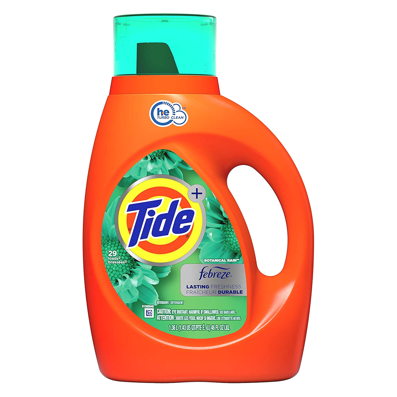 TIDE (タイド) Tide Plus Febreze Botanical Rain High Efficiency Liquid 46oz/1360ml タイド 洗剤 洗濯洗剤 全自動洗濯機 ドラム式洗濯機 he リキッド 液体洗剤 中性 濃縮 無リン ボタニカルレイン ファブリーズ 消臭 P G アメリカ 海外 【あす楽対応】