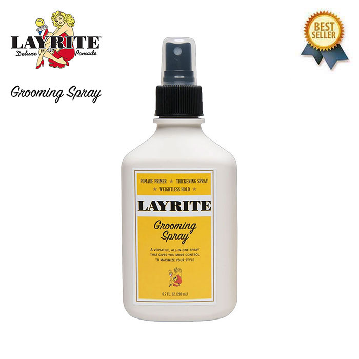 4/28(日) 再入荷 / LAYRITE (レイライト) GROOMING SPRAY 200ml グルーミングスプレー 水溶性 下地剤 スタイリング ヘアスプレー ミスト 寝ぐせ直し スタイリングミスト 男性用 メンズ クリームソーダ バニラココナッツ系 アメリカ製 