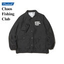 RADIALL (ラディアル) Chrome Letters WINDBREAKER JACKET コーチジャケット ストリート メンズ 冬 ジャケットアウター 防水 ゆったり ポケット 多機能 ブランド 黒 CHAOS FISHING CLUB カオスフィッシングクラブ 【送料無料 / サイズ交換無料対象商品】【あす楽対応】