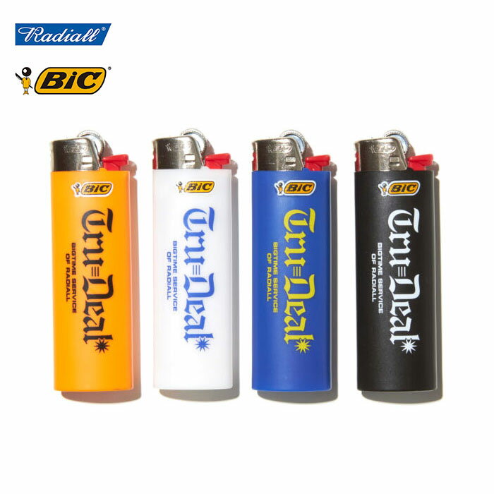 【デザインリニューアル】 RADIALL (ラディアル) True Deal BIC REGULAR LIGHTER ビック ライター レギュラーライター J26 CR 使い捨てライター 使いきり フリントライター ガスライター ブランド PSCマーク取得済 黒 青 白 橙 【あす楽対応】