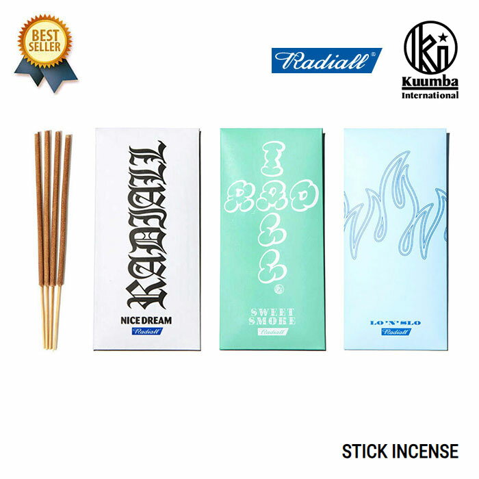 5/6(月) 在庫補充 / 【リニューアル】 RADIALL X KUUMBA - STICK INCENSE MINI ラディアル クンバ アロマ お香 スティック 棒 インセンス 芳香剤 部屋 おしゃれ 甘め 爽やか 1ケース 15本入り 国内生産 ギフト プレゼント 【メール便 / 送料220円】【あす楽対応】