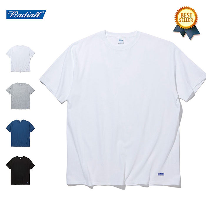 3/5(火) 再入荷 / RADIALL (ラディアル) BASIC CREW NECK T-SHIRT S/S ラディアル Tシャツ メンズ ブランド 大人 半袖 白 グレー ネイビー 黒 無地 ワンポイント ロゴ S M L XL 【メール便 / 送料無料】