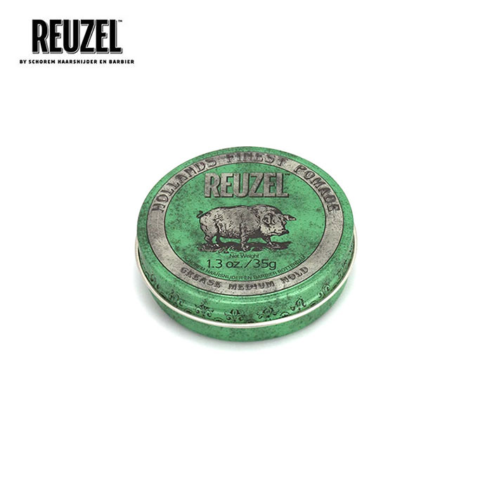 4/29(月) 再入荷 / 【正規輸入品】 REUZEL (ルーゾー) GREEN POMADE 35g ルーゾー ポマード 緑 油性 グリース 油性ポマード 整髪料 男性用 バーバー グリーン 【メール便 / 送料220円】【あす楽対応】