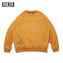 RULER (ルーラー) FAT FOOTBALL SWEAT ルーラー スウェット 裏パイル 綿100 ヘビーオンス ヘビーウェイト ビッグ シルエット ストリート トレーナー メンズ ブランド ロゴ 厚手 裏毛 綿100 日本製 【送料無料】【あす楽対応】