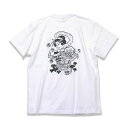 RWCHE (ローチ) WELL TEE ティーシャツ Tシャツ メンズ ブランド 半袖 オシャレ 妖怪 22s クルーネック 5.6オンス 綿100% 白 M L XL LL 大きいサイズ 