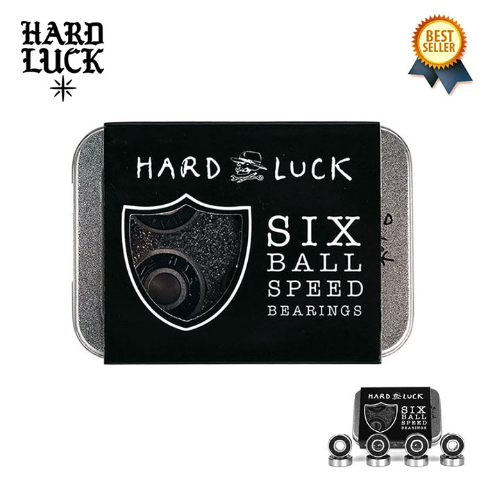 3/4(月) 再入荷 / 【正規輸入品】 HARD LUCK (ハードラック) HARD SIX BEARINGS スケートボード スケボー ベアリング ハードラック 【メール便 / 送料無料】