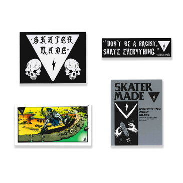 SKATER MADE (スケーターメイド) Sticker ステッカー ブランド ロゴ 車 スケボー ヘルメット スーツケース 高耐久 屋外 シルクスクリーン印刷 【メール便 / 送料220円】【あす楽対応】