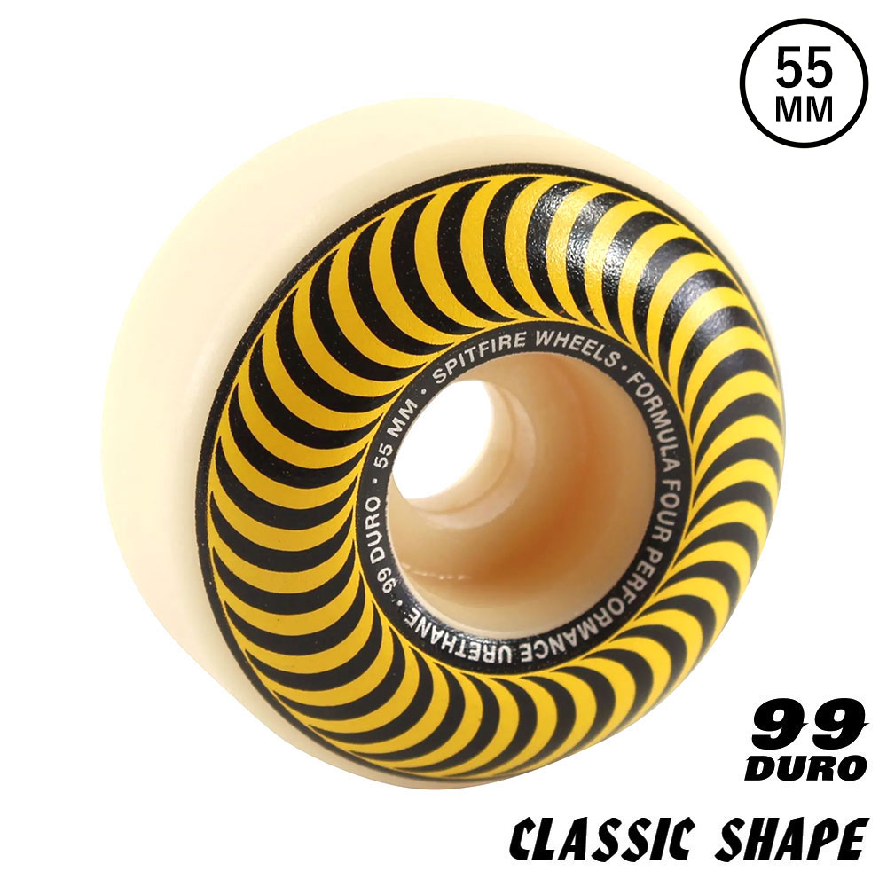 SPITFIRE WHEELS スピットファイヤー FORMULA FOUR CLASSIC 99DURO 55mm スケートボード スケボー スピットファイアー ウィール ハードウィール F4 クラシック 99A 【正規輸入品】【送料無料】…